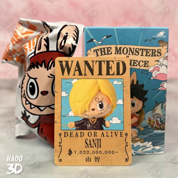 Labubu Sanji POP MART - The Monsters x One Piece Figure Toy Doll - Picture 2 of 7